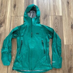 REI Women's green full zip windbreaker jacket size small